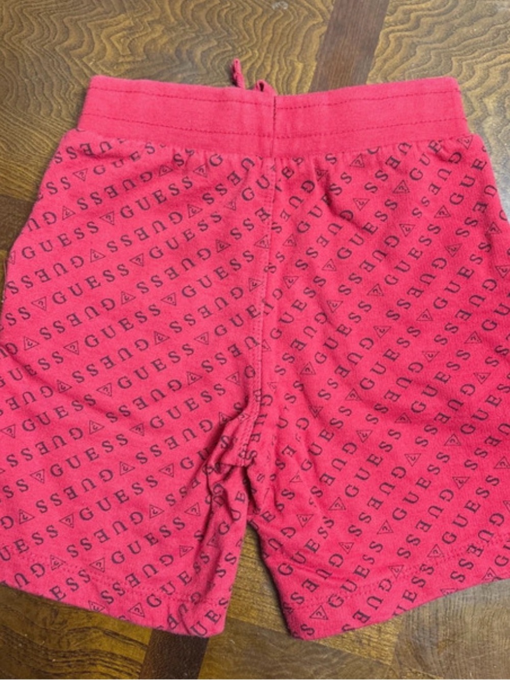 GUESS Kids Hot red All-Over Logo Shorts